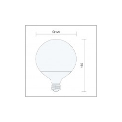 Żarówka LED FILAMENT MILK E27 G125 8W biała ciepła