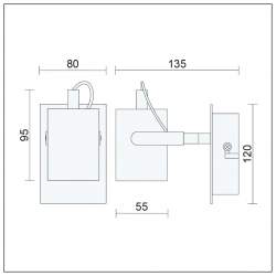 Lampa ścienno-sufitowa spot pojedynczy 1xGU10 MARK-1 bk