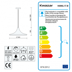 Industrialna lampa wisząca 1xE27 czarno złota LW.158 BK