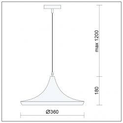 Industrialna lampa wisząca 1xE27 czarno złota LW.158 BK