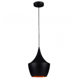 Skandynawska lampa wisząca 1xE27 czarno złota LW.159 BK