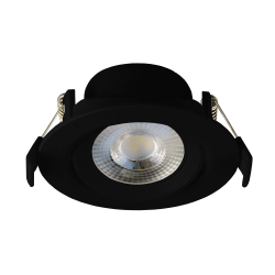Lampa wpuszczana downlight LED 7W 560lm średnica 9,5 cm IP20 czarna