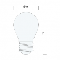 Żarówka LED FILAMENT E27 G45 2W biała ciepła ZS.003